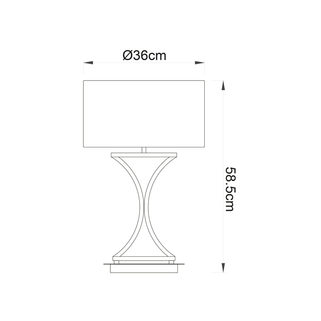 99961 Epalle - Twin Pack Table Lamp Chrome White