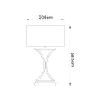 99961 Epalle - Twin Pack Table Lamp Chrome White