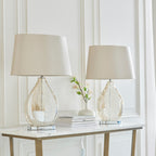 99964 Kew - Twin Pack Table Lamp Gold Grey