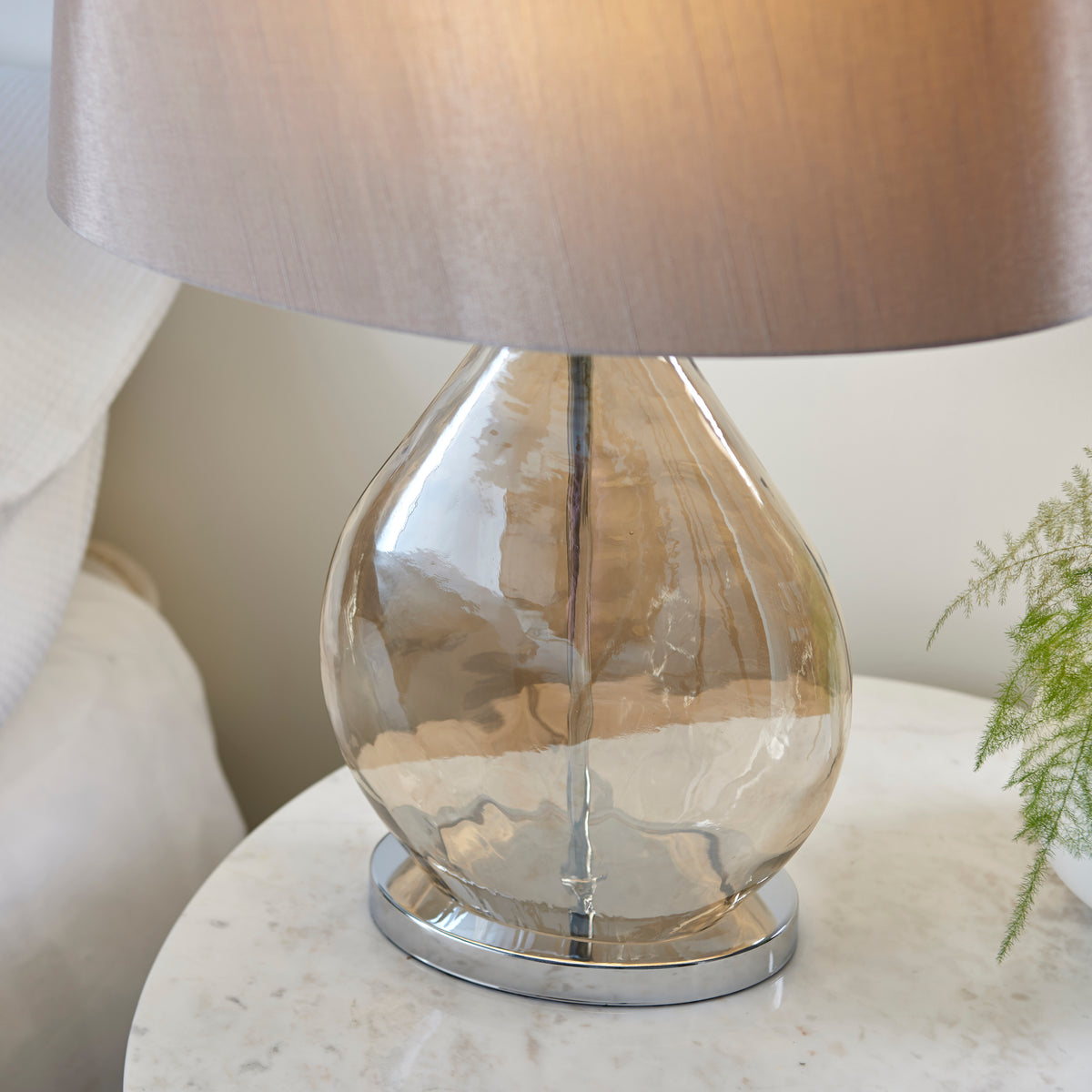 99964 Kew - Twin Pack Table Lamp Gold Grey