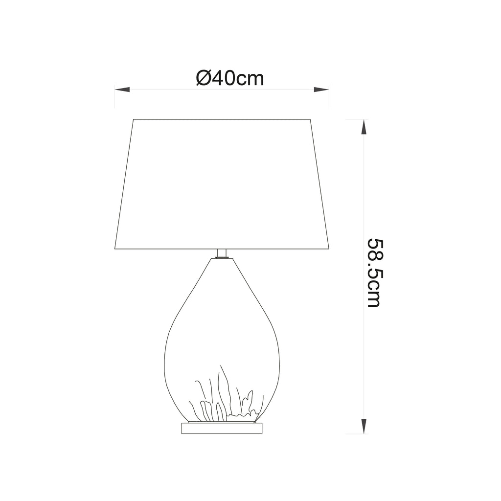 99964 Kew - Twin Pack Table Lamp Gold Grey