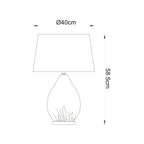 99964 Kew - Twin Pack Table Lamp Gold Grey