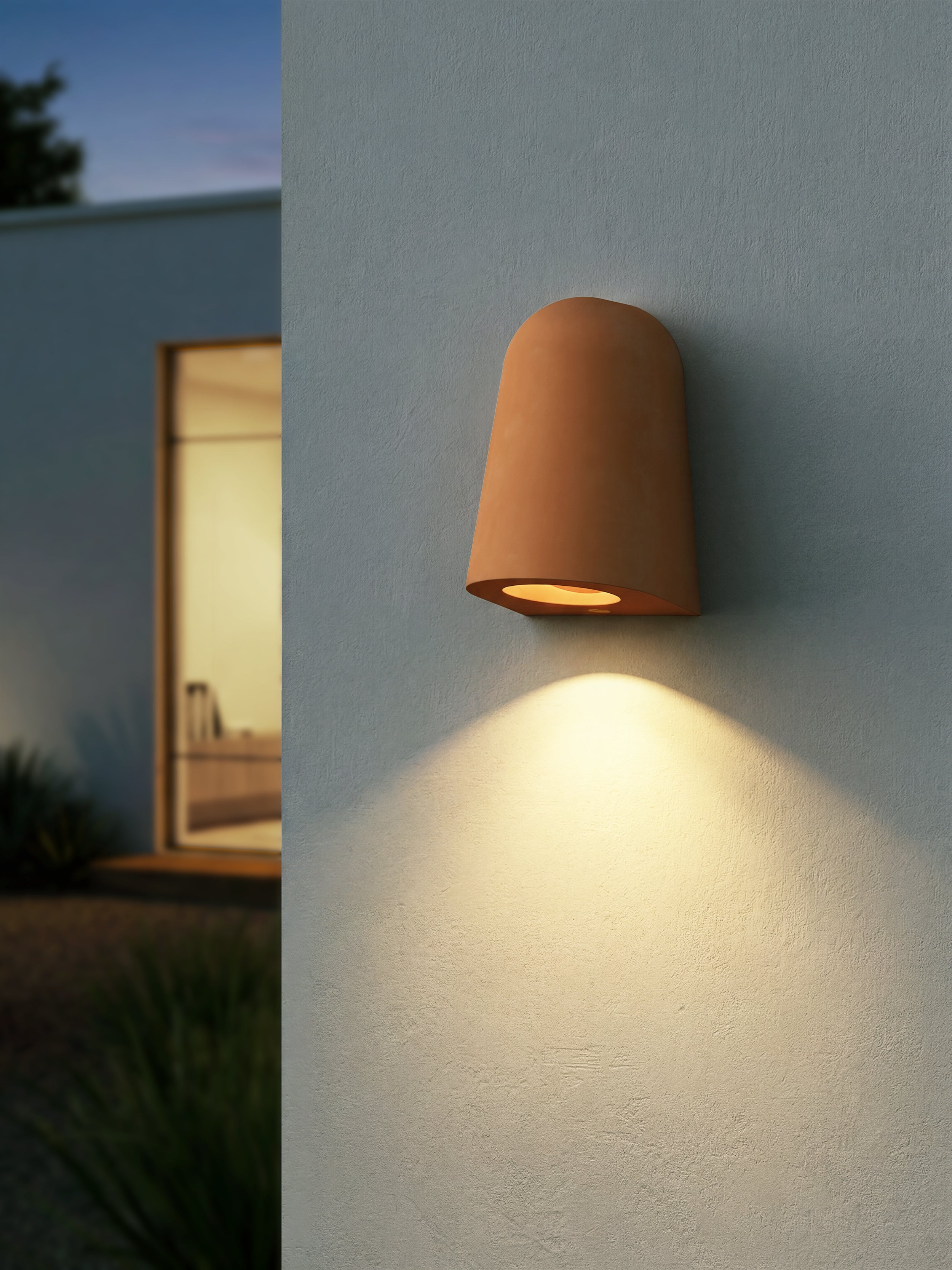 1317029 Mast Outdoor Wall Light Terracotta Concrete