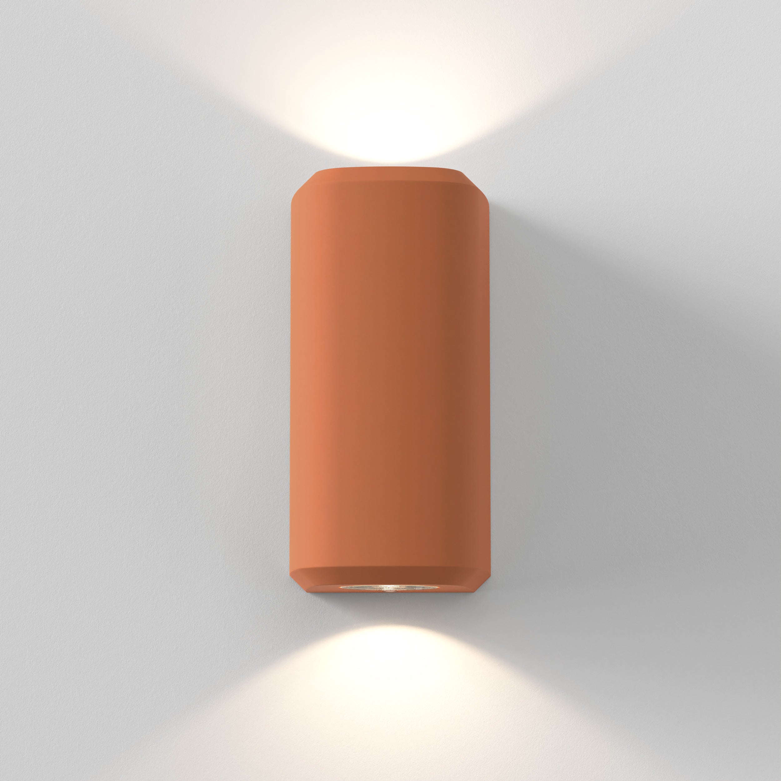 1513014 Brixham Outdoor Twin Wall Light Terracotta Concrete