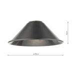 ACC862 Easy Fit Pewter Metal Shade 18cm