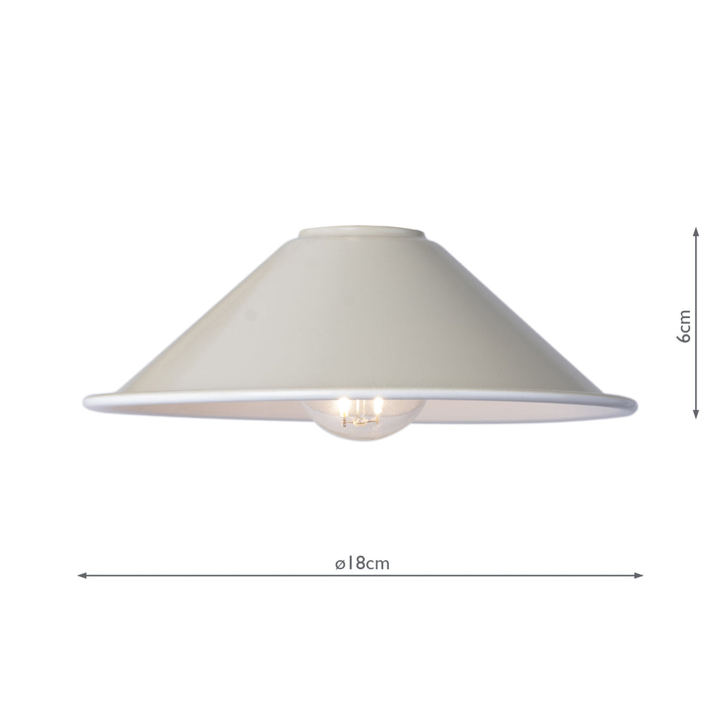 ACC866 Easy Fit Metal Shade Matt Cashmere/Taupe 18cm