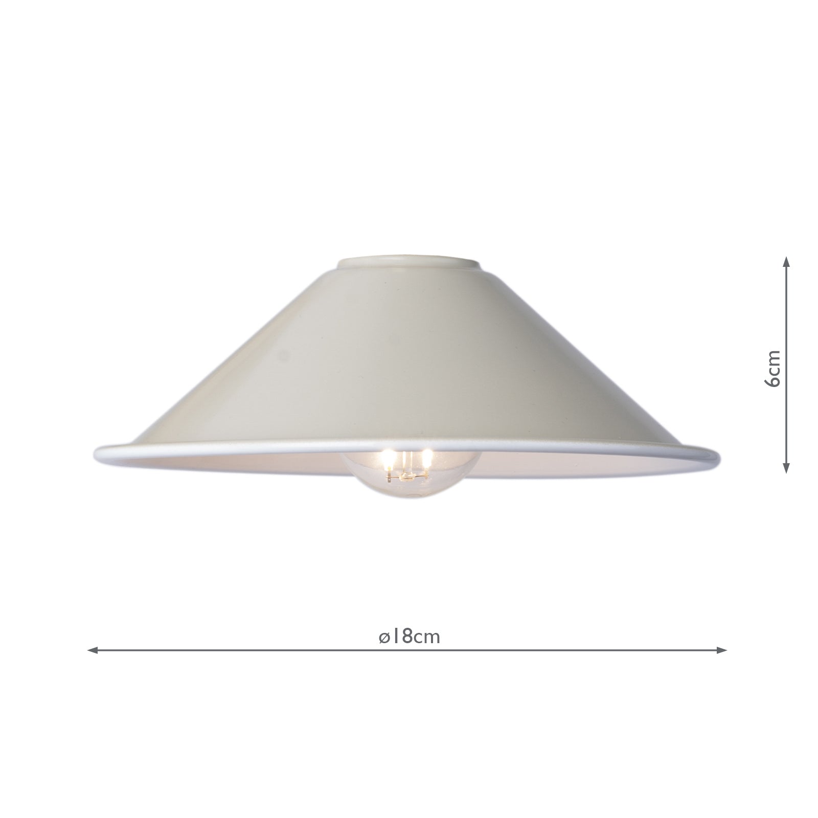 ACC866 Easy Fit Metal Shade Matt Cashmere/Taupe 18cm