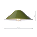 ACC867 Easy Fit Metal Shade Gloss Green 18cm