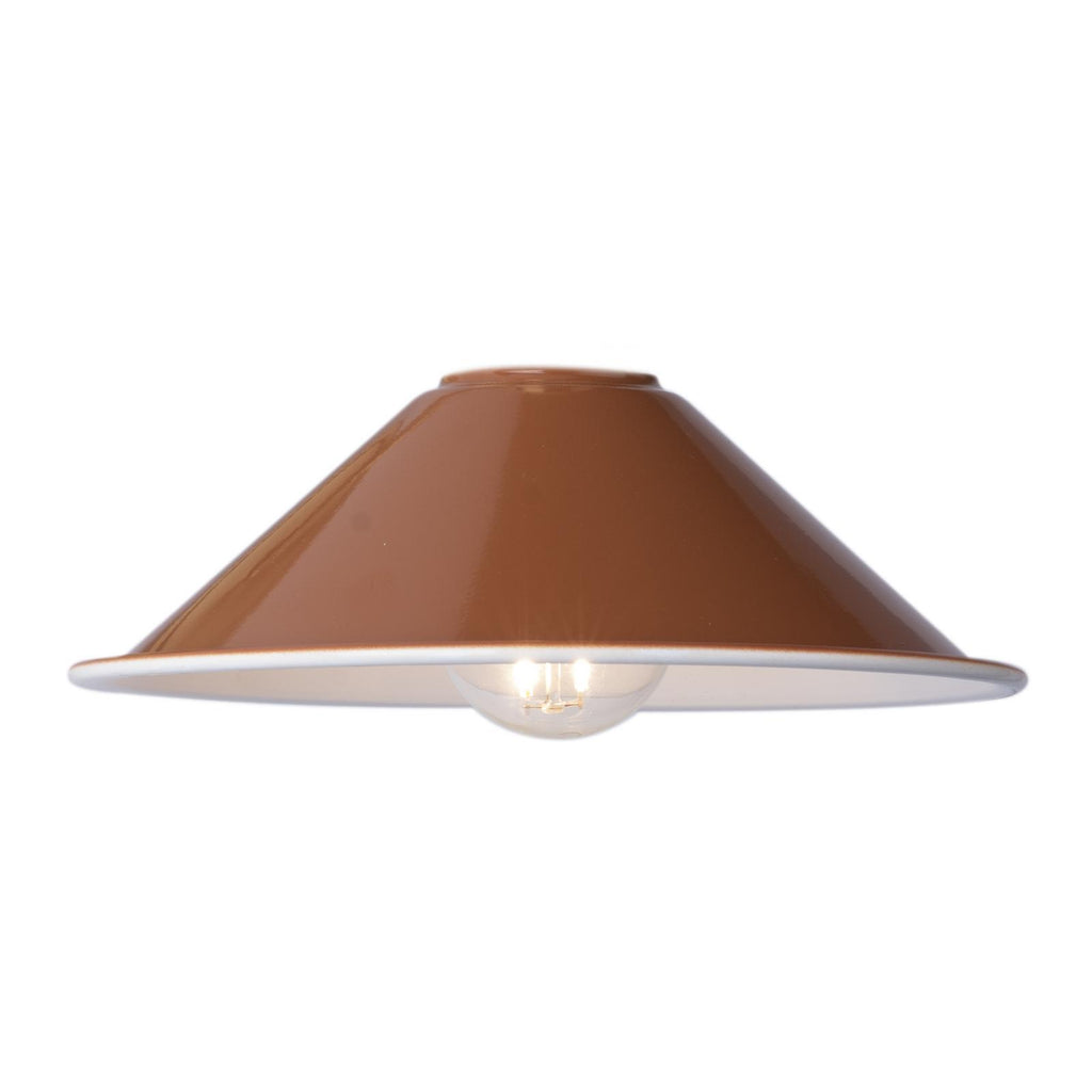 ACC868 Easy Fit Metal Shade Gloss Red/Umber 18cm
