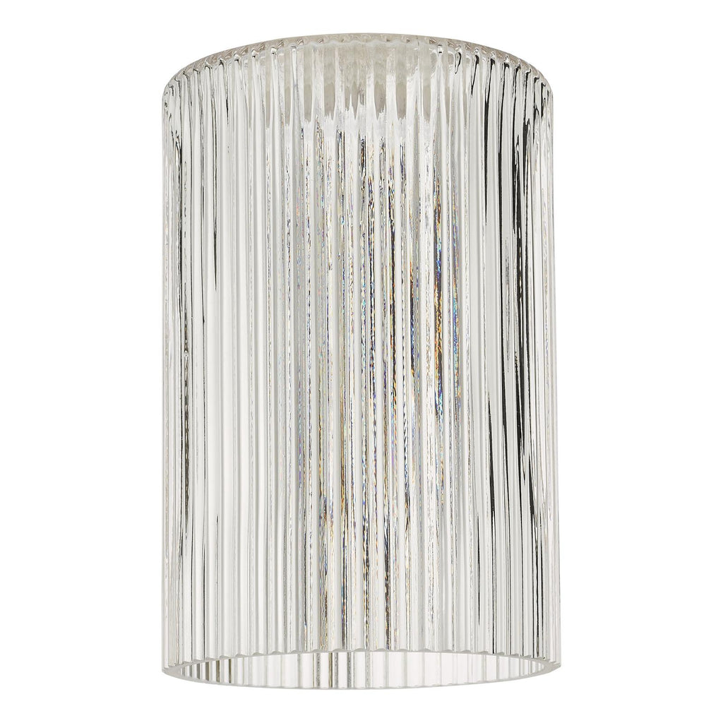 ACC869 Easy Fit Cylinder Ribbed Glass Shade
