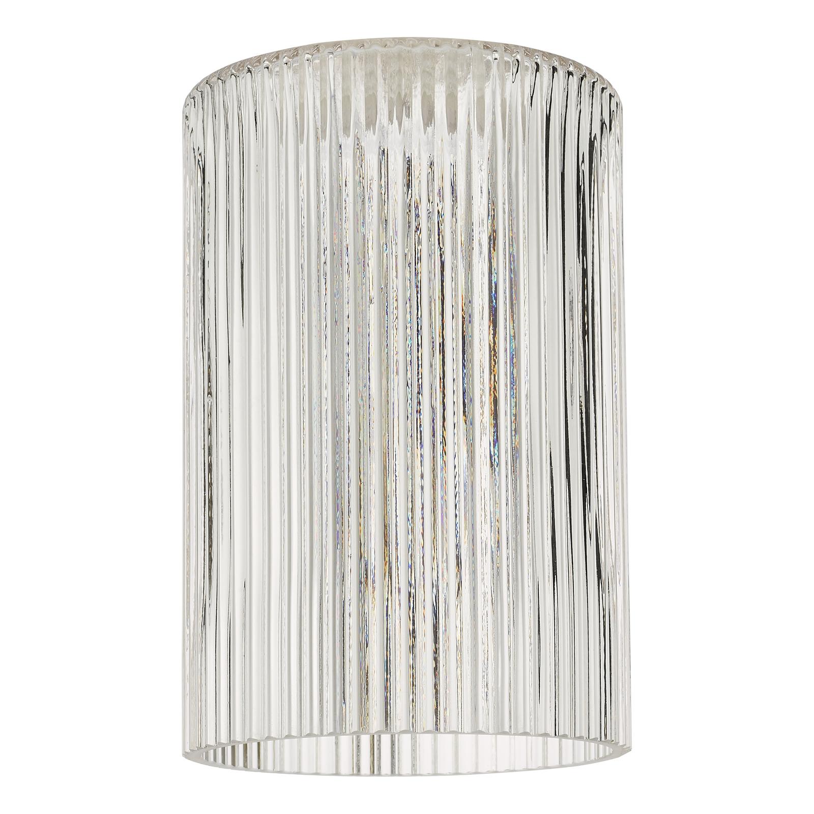 ACC869 Easy Fit Cylinder Ribbed Glass Shade