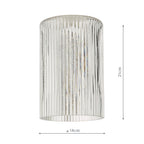 ACC869 Easy Fit Cylinder Ribbed Glass Shade