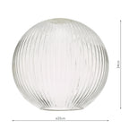 ACC870 Easy Fit Ribbed Round Glass Shade