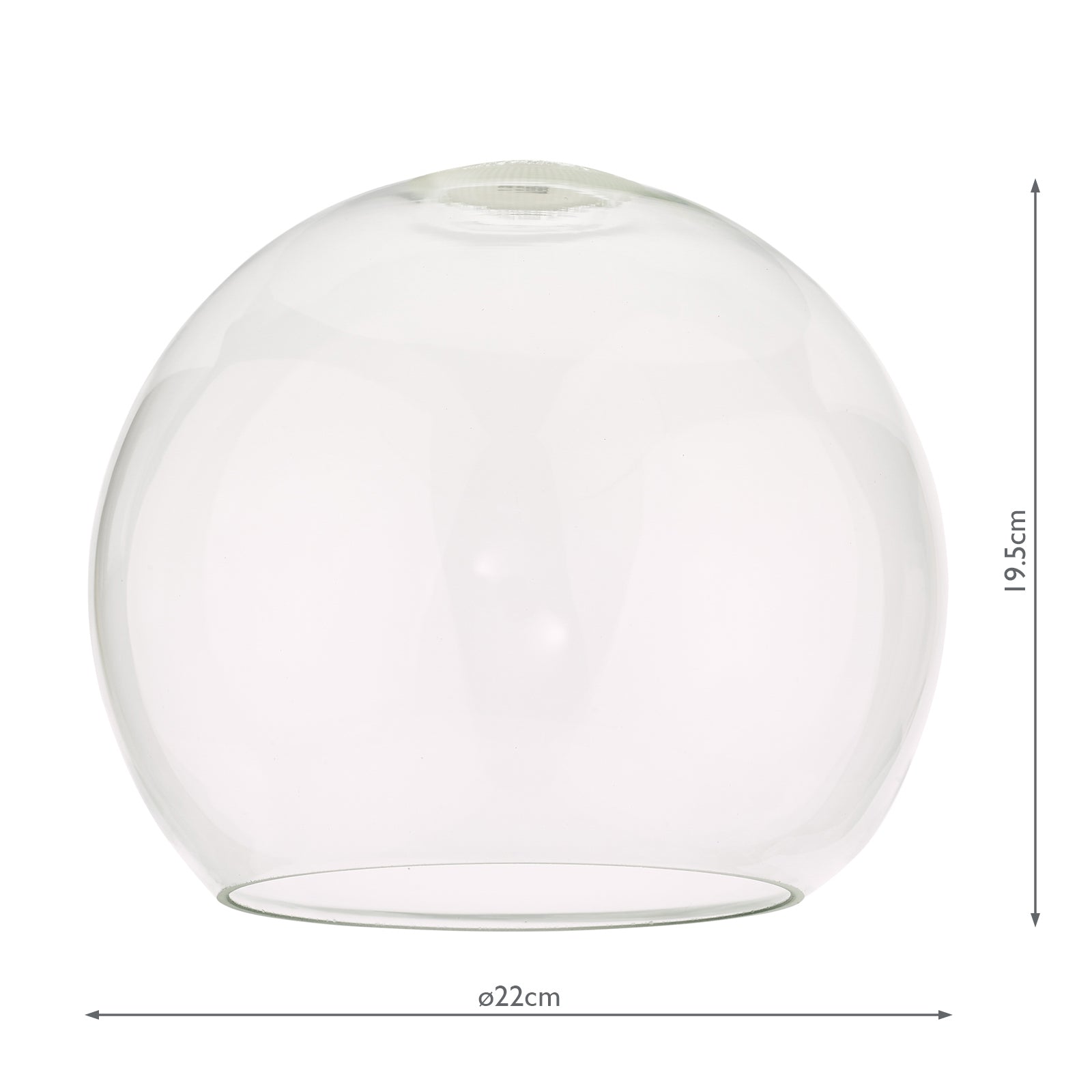 ACC871 Easy Fit Open Round Glass Shade