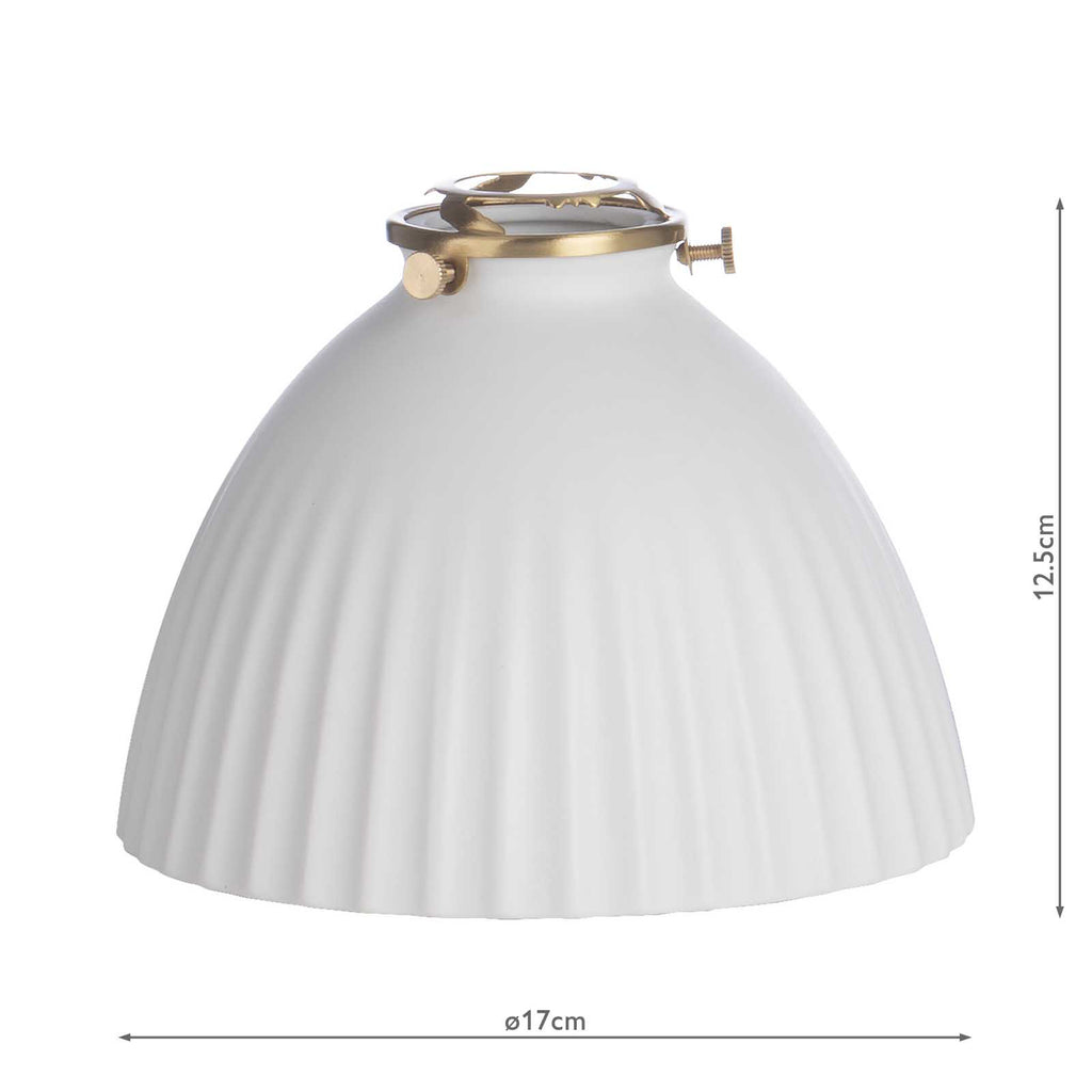 ACC879 Easy Fit White Domed Ceramic Shade 17cm