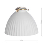 ACC879 Easy Fit White Domed Ceramic Shade 17cm