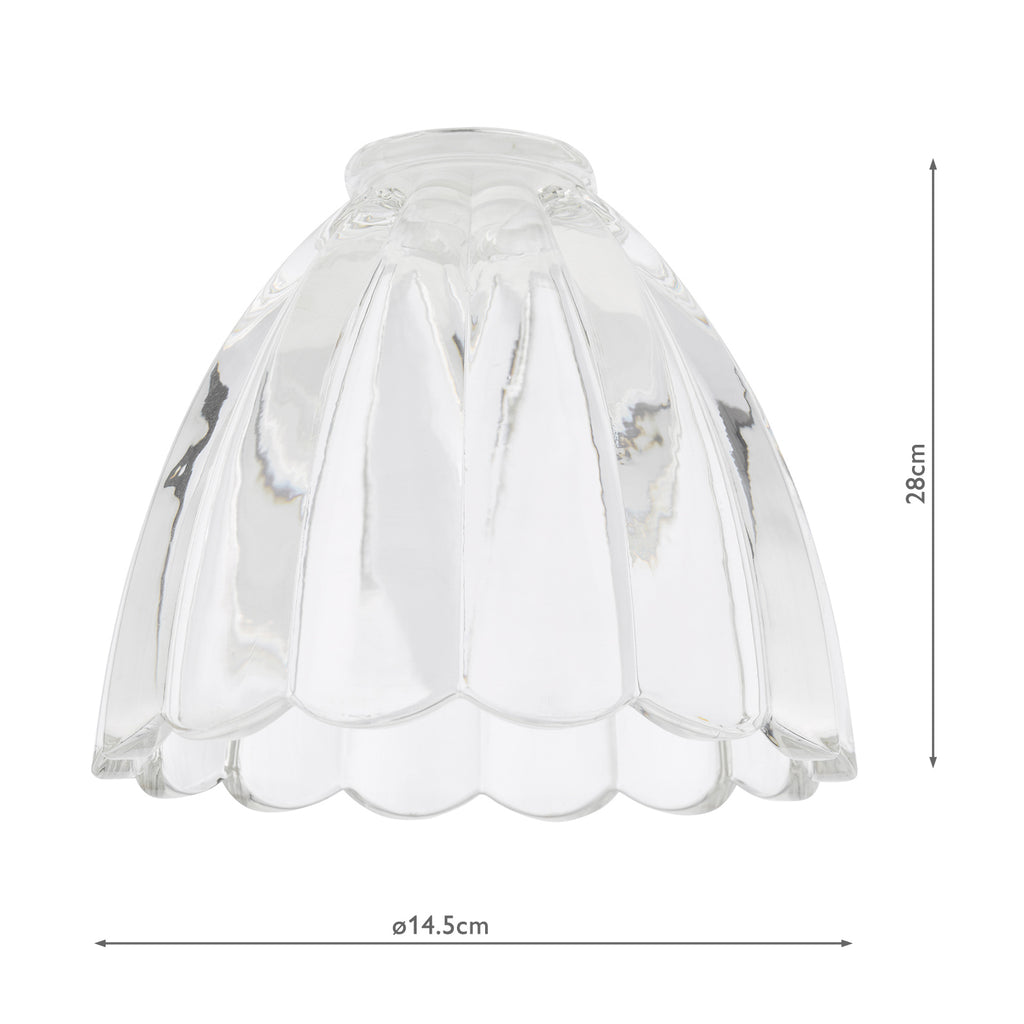 ACC881 Easy Fit Scalloped Bell Glass Shade