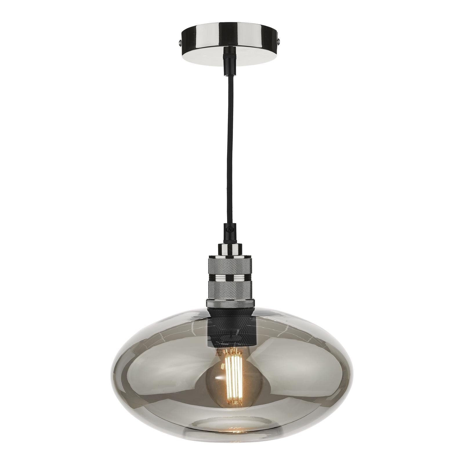 AID6510A Aiden Easy Fit Pendant Smoked Glass