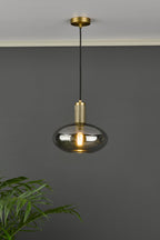 AID6510A Aiden Easy Fit Pendant Smoked Glass