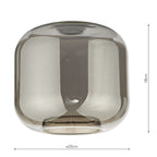 AID6510B Aiden Easy Fit Pendant Smoked Glass