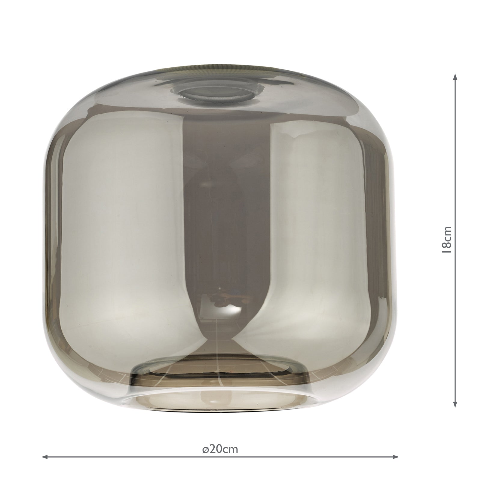 AID6510B Aiden Easy Fit Pendant Smoked Glass