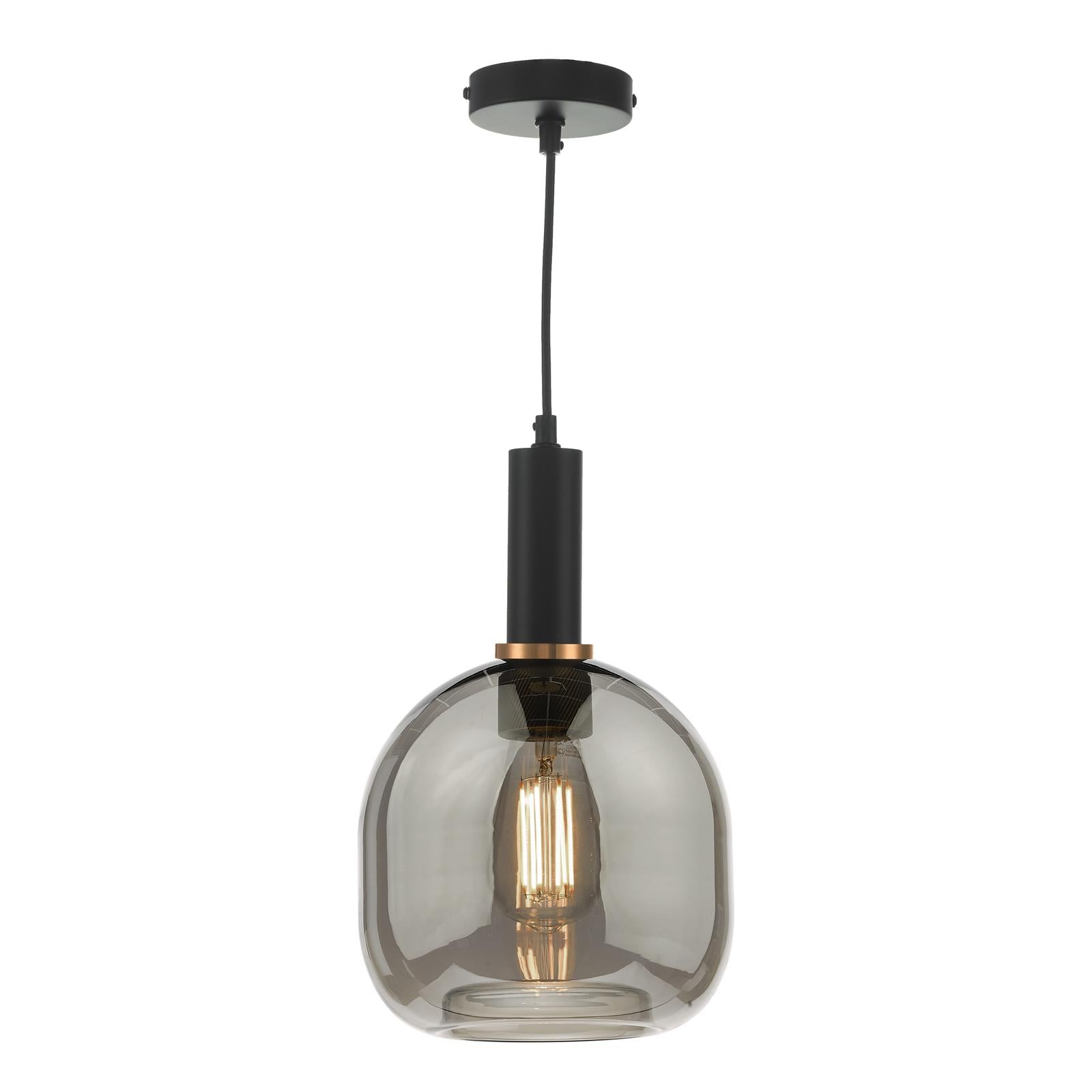 AID6510C Aiden Easy Fit Pendant Smoked Glass