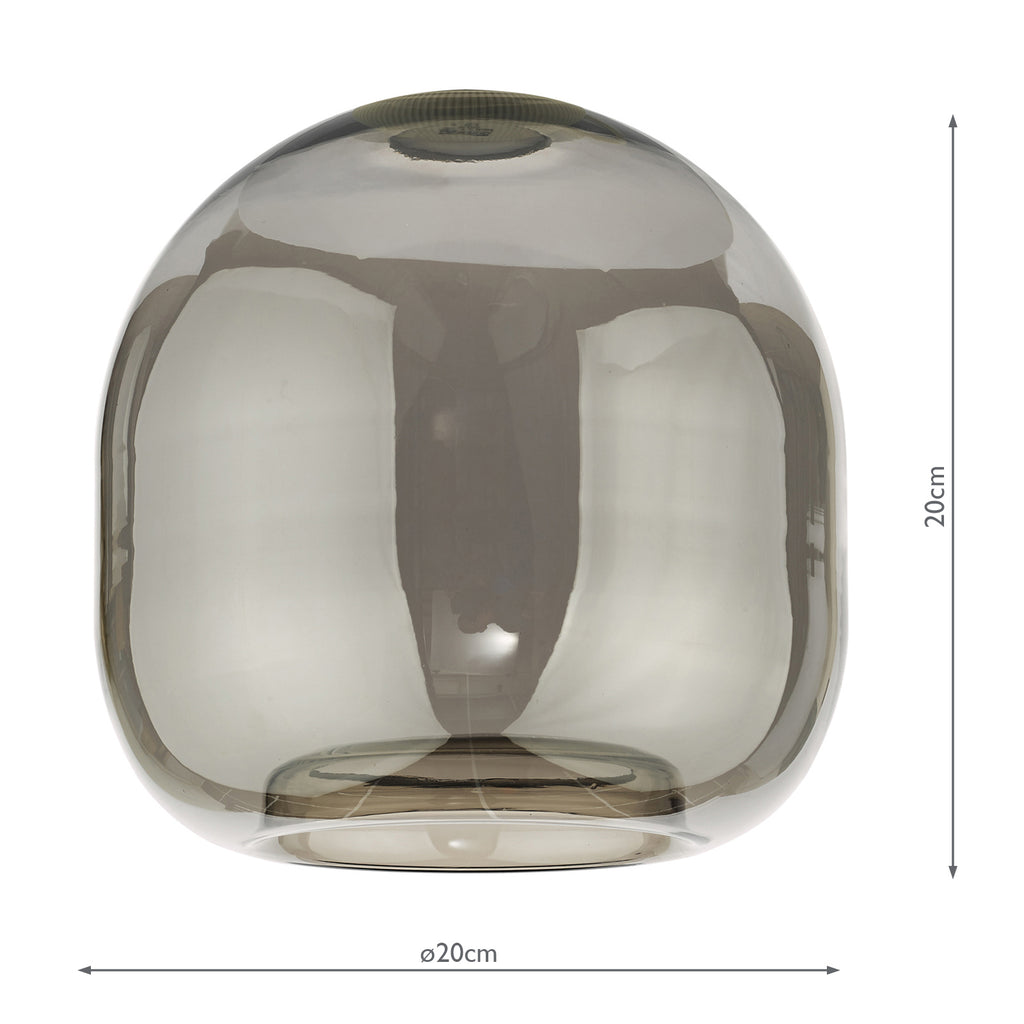 AID6510C Aiden Easy Fit Pendant Smoked Glass