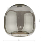 AID6510C Aiden Easy Fit Pendant Smoked Glass