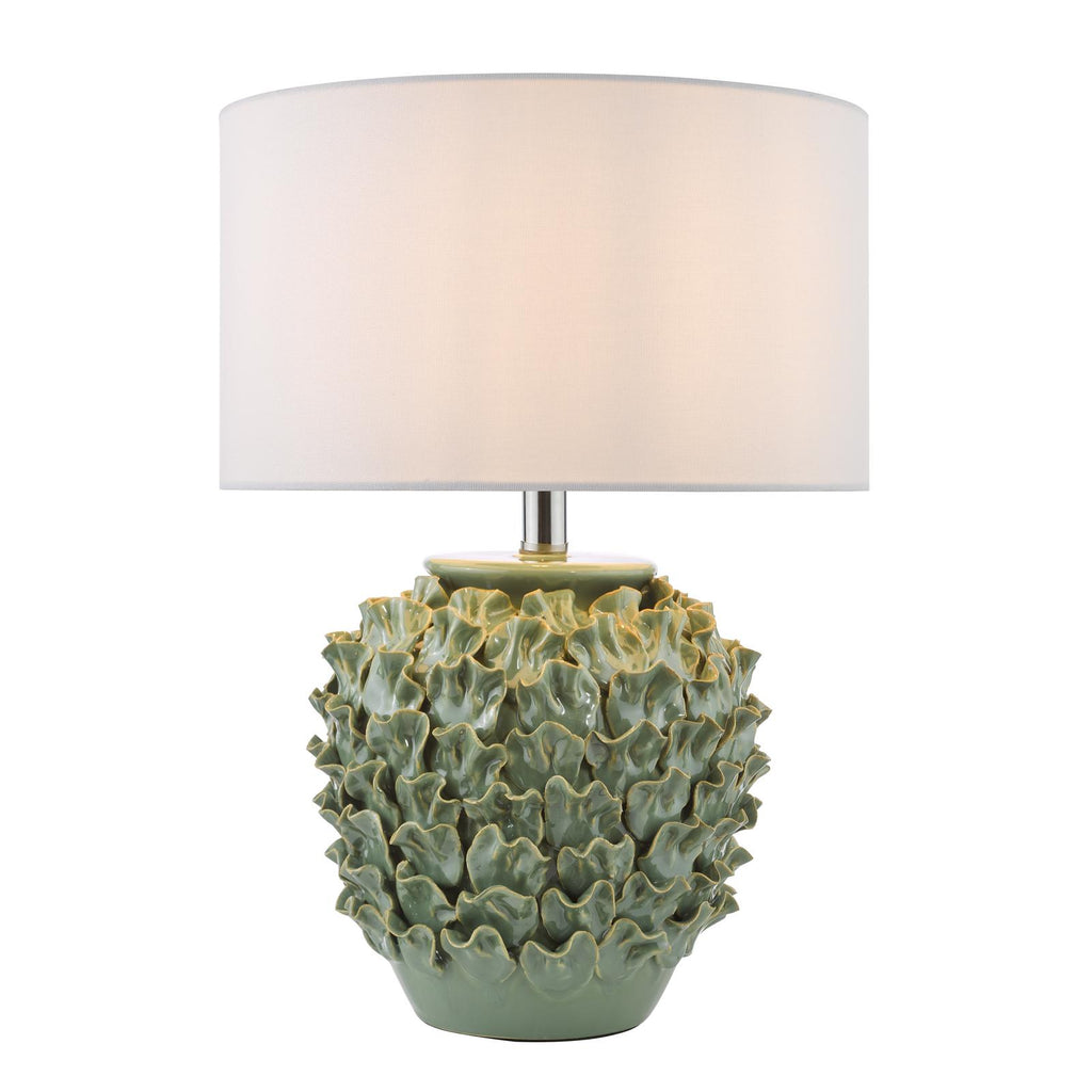 AIL4224-PYR142 Ailsa Table Lamp Green Ceramic With Shade