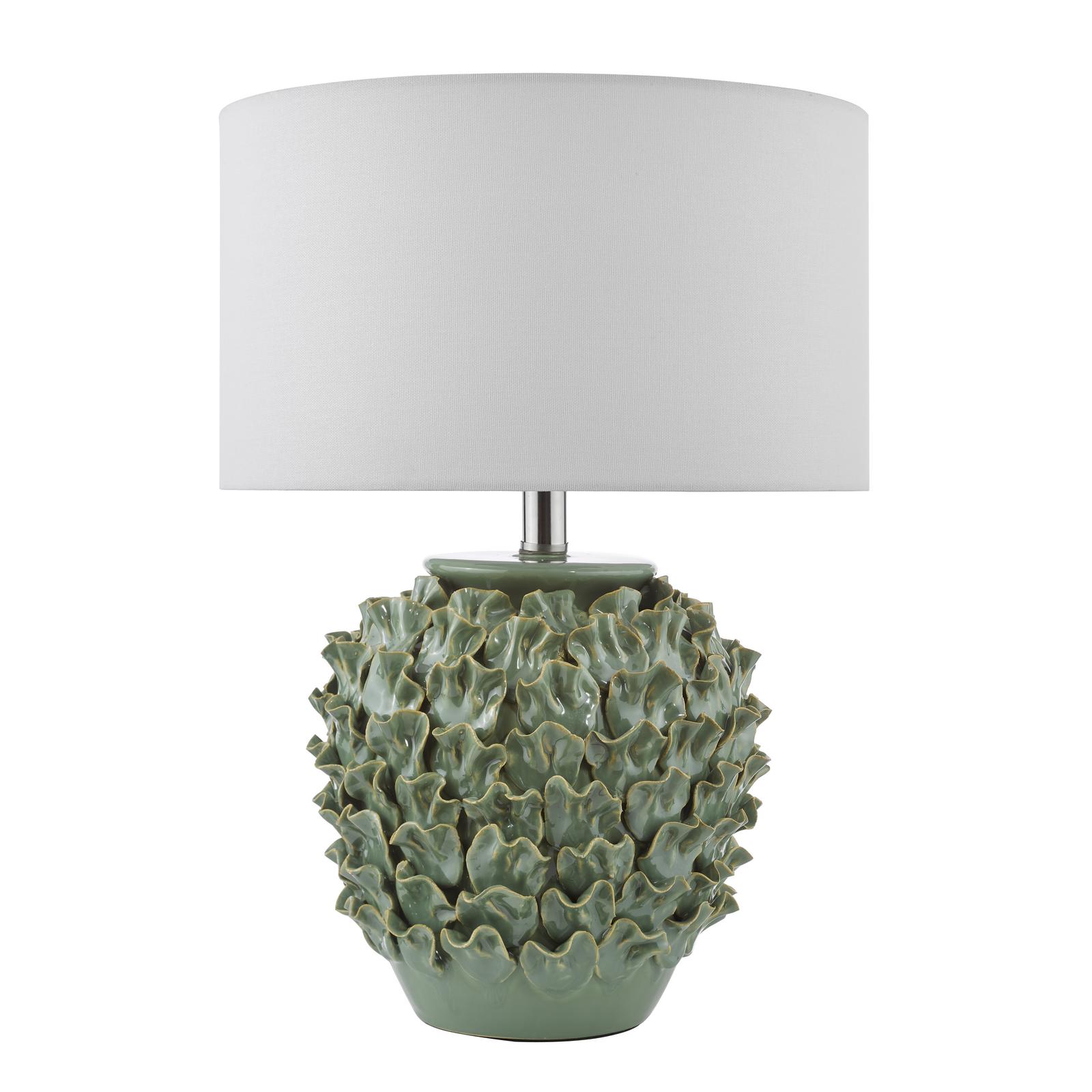 AIL4224-PYR142 Ailsa Table Lamp Green Ceramic With Shade