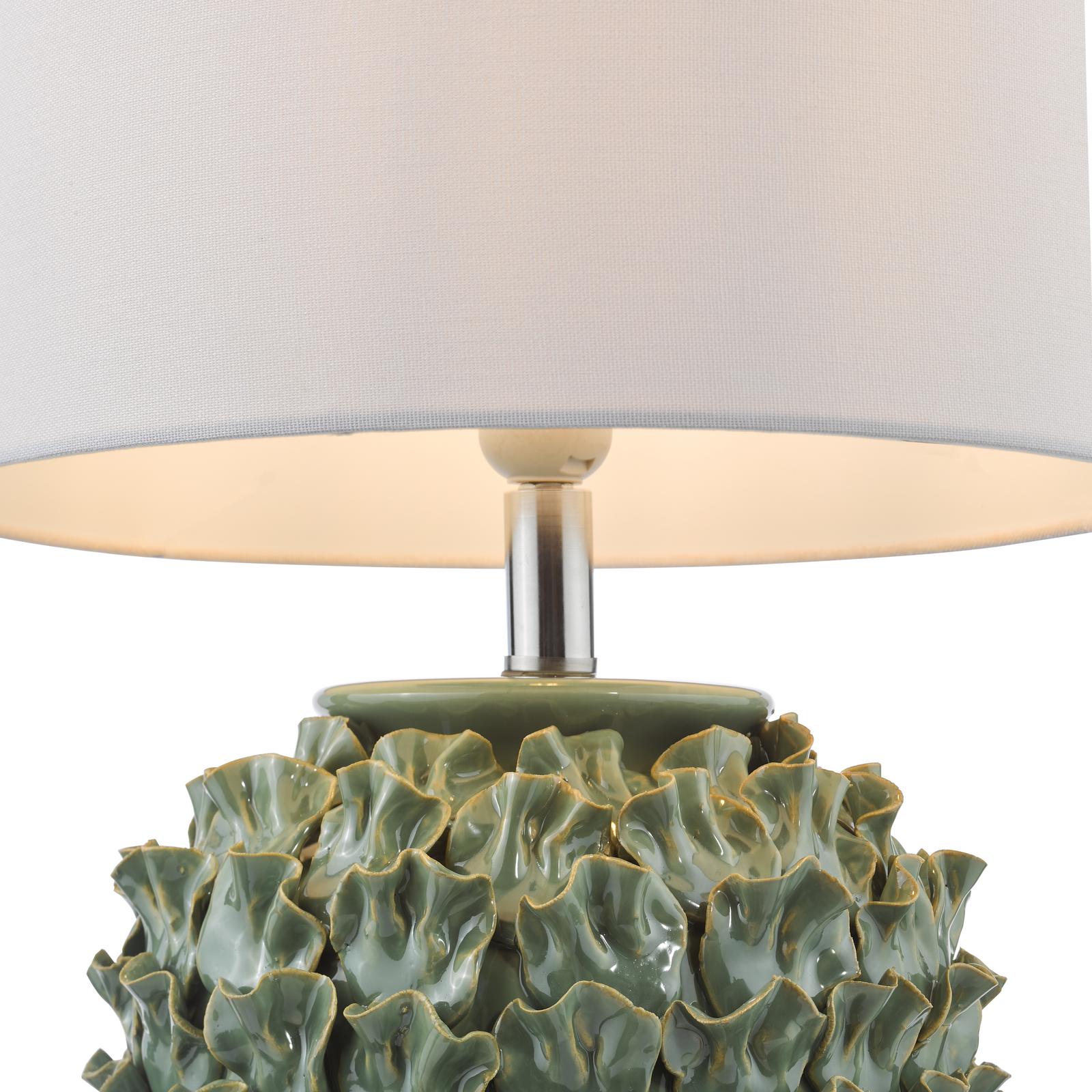 AIL4224-PYR142 Ailsa Table Lamp Green Ceramic With Shade