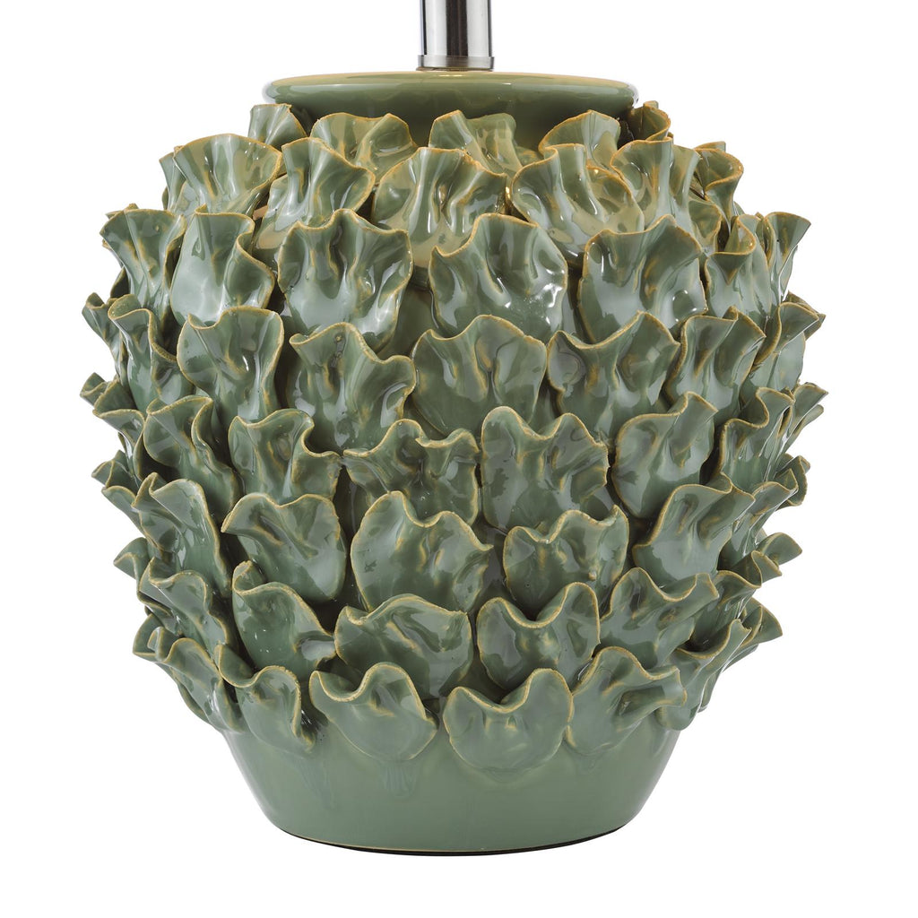 AIL4224-PYR142 Ailsa Table Lamp Green Ceramic With Shade