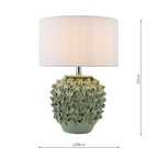 AIL4224-PYR142 Ailsa Table Lamp Green Ceramic With Shade