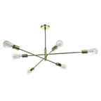 ALA0635 Alana 6 Light Armed Pendant Polished Gold