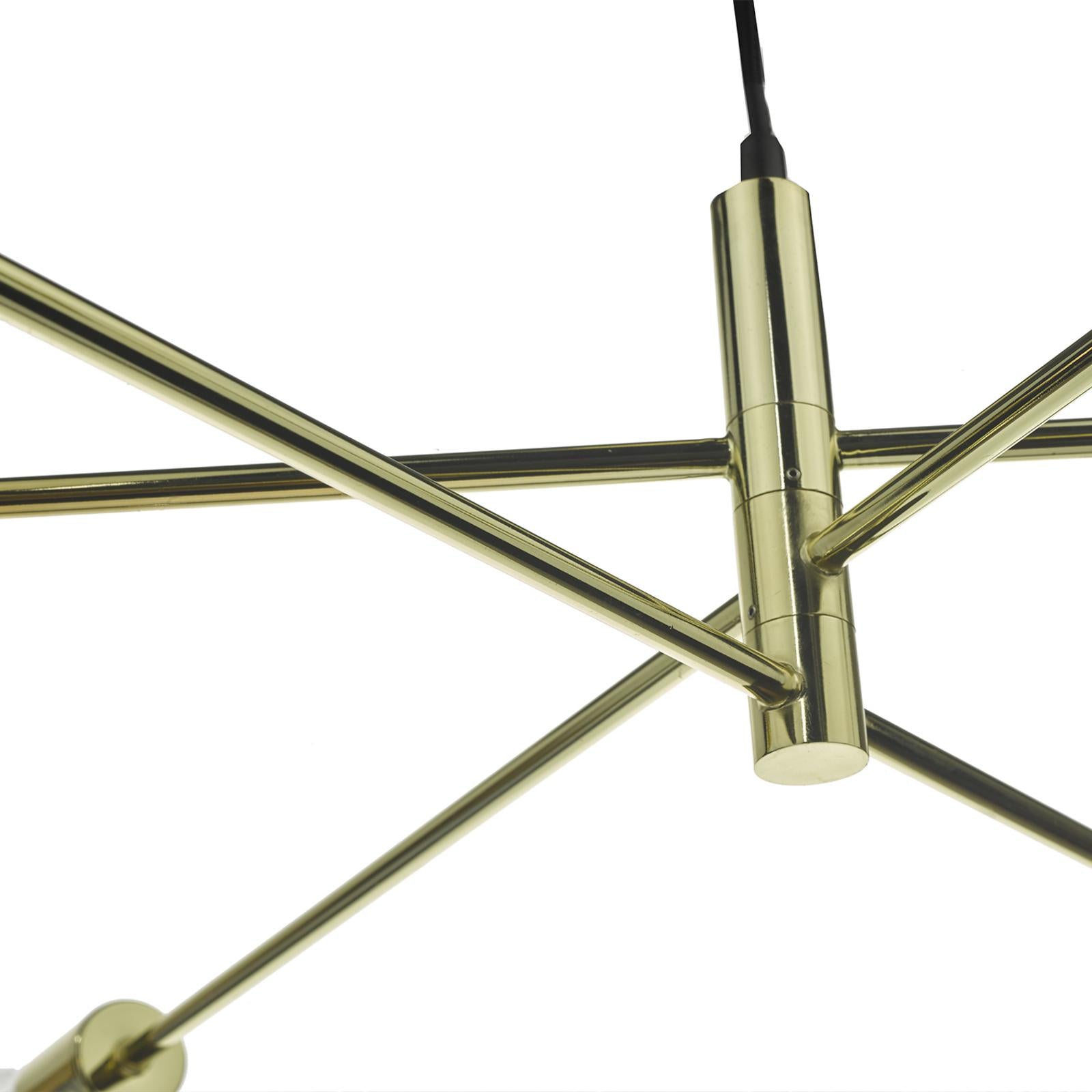 ALA0635 Alana 6 Light Armed Pendant Polished Gold