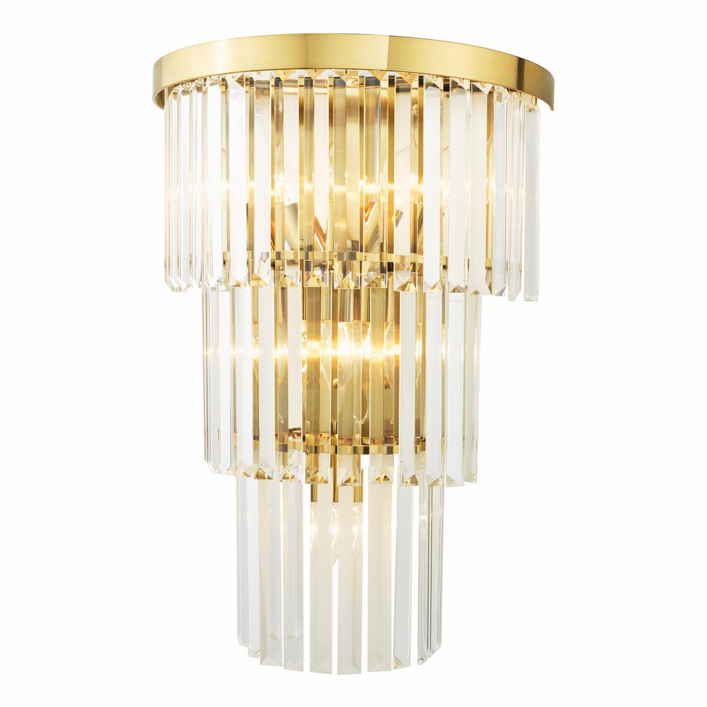 ANG3035 Angel 6 Light Wall Light Crystal and Antique Gold