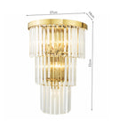 ANG3035 Angel 6 Light Wall Light Crystal and Antique Gold