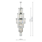 ANG3308 Angel 28 Light Chandelier Crystal and Polished Chrome