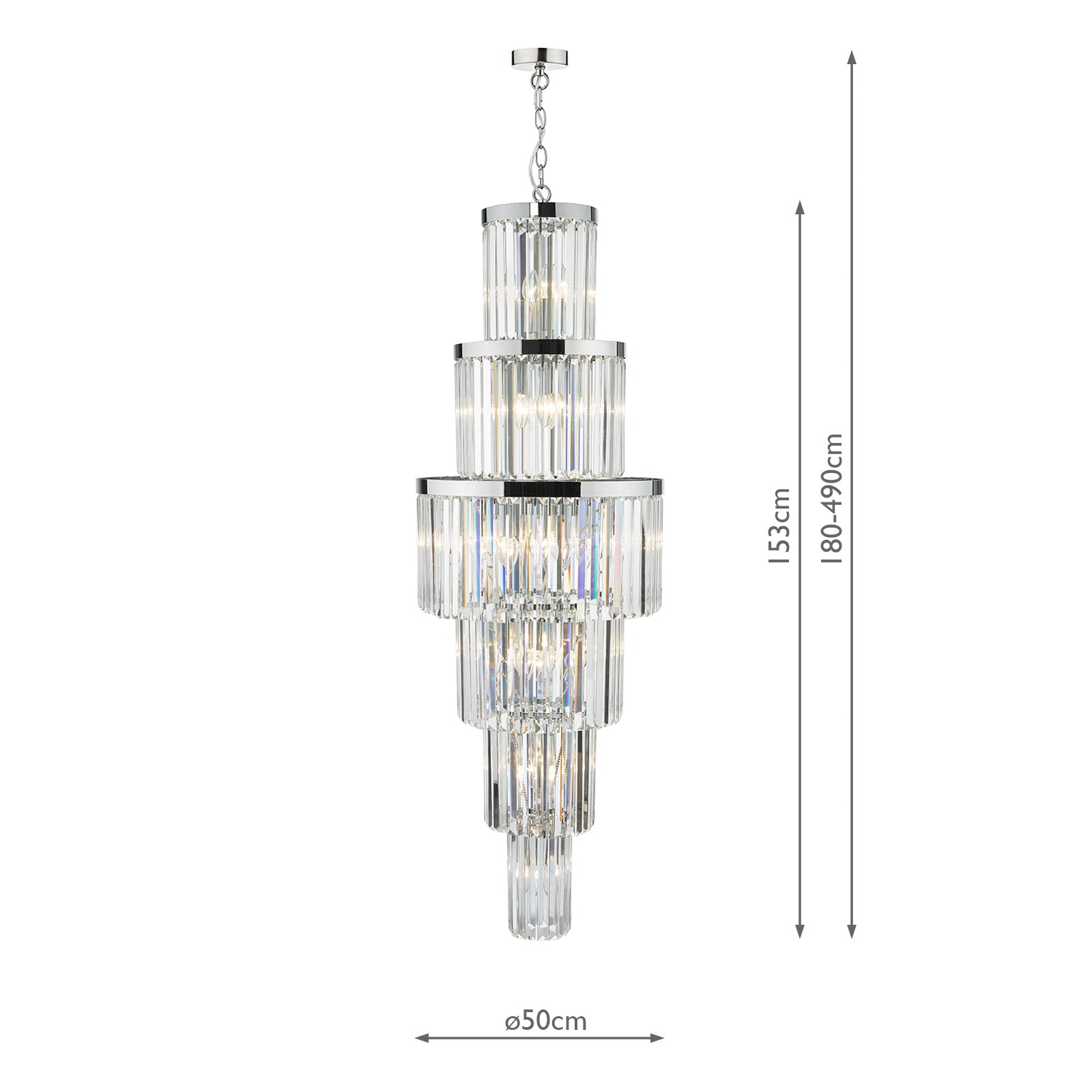 ANG3308 Angel 28 Light Chandelier Crystal and Polished Chrome