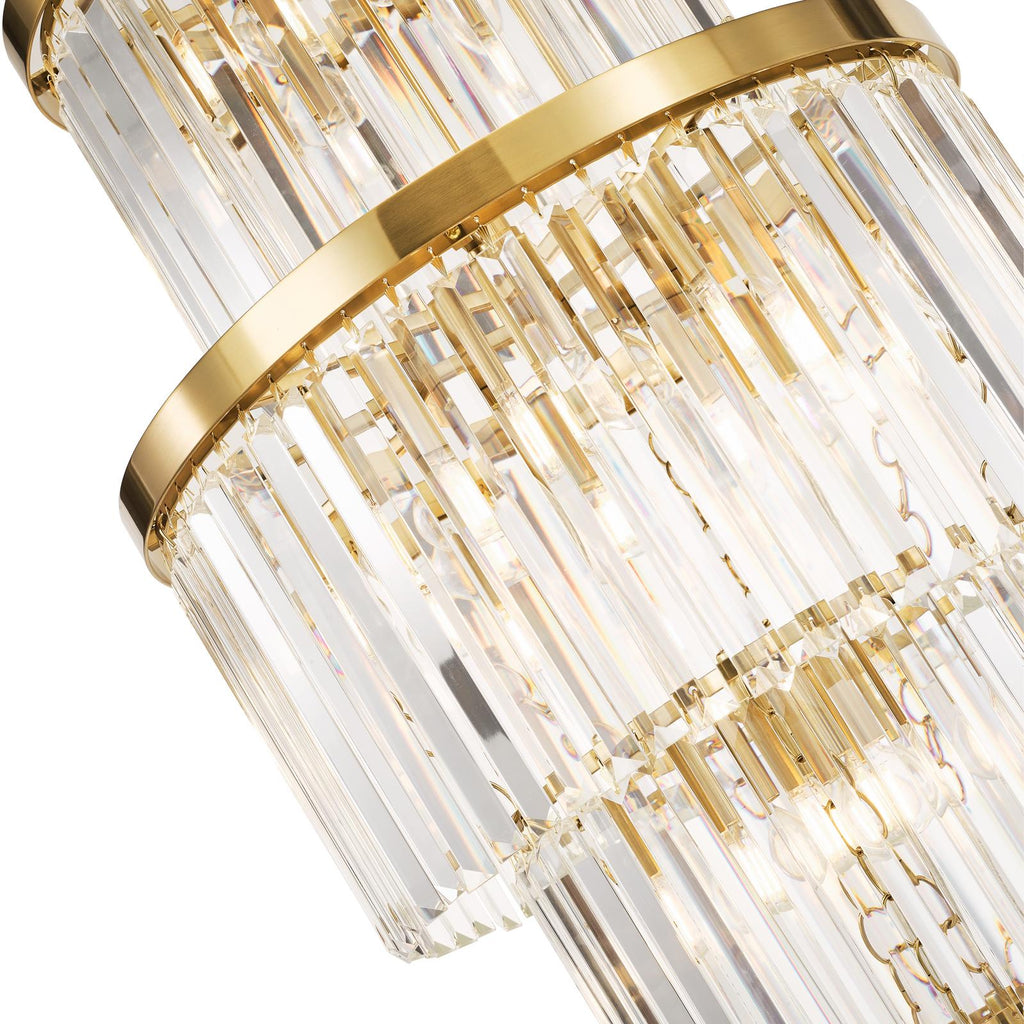 ANG3335 Angel 28 Light Chandelier Crystal and Antique Gold