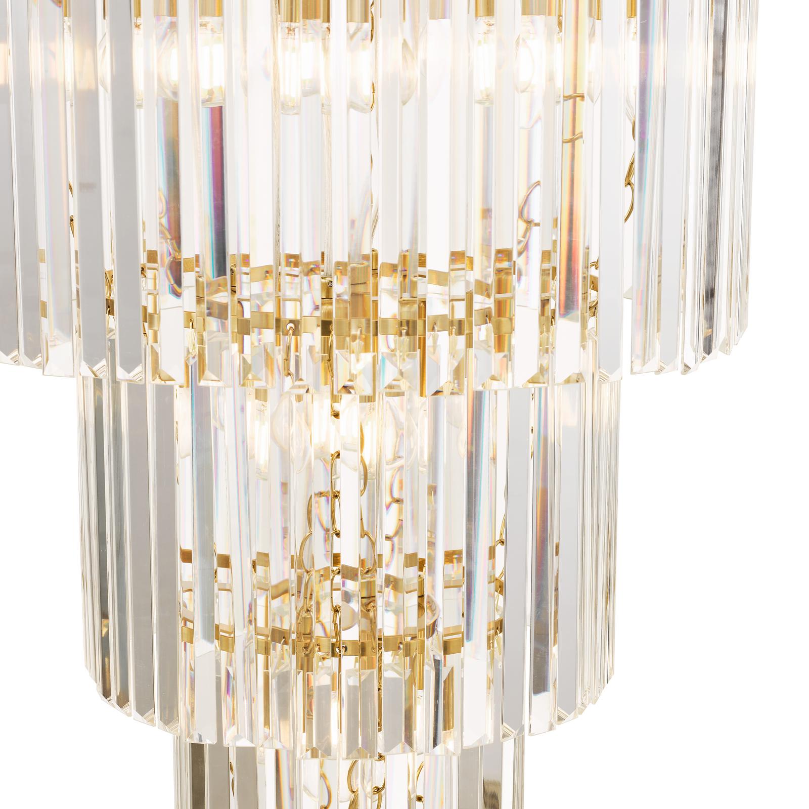ANG3335 Angel 28 Light Chandelier Crystal and Antique Gold