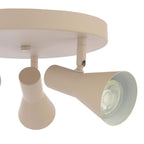 ARN7629 Arnel 3 Light Plate Spotlight Satin Taupe