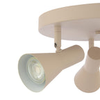 ARN7629 Arnel 3 Light Plate Spotlight Satin Taupe
