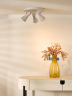 ARN7629 Arnel 3 Light Plate Spotlight Satin Taupe