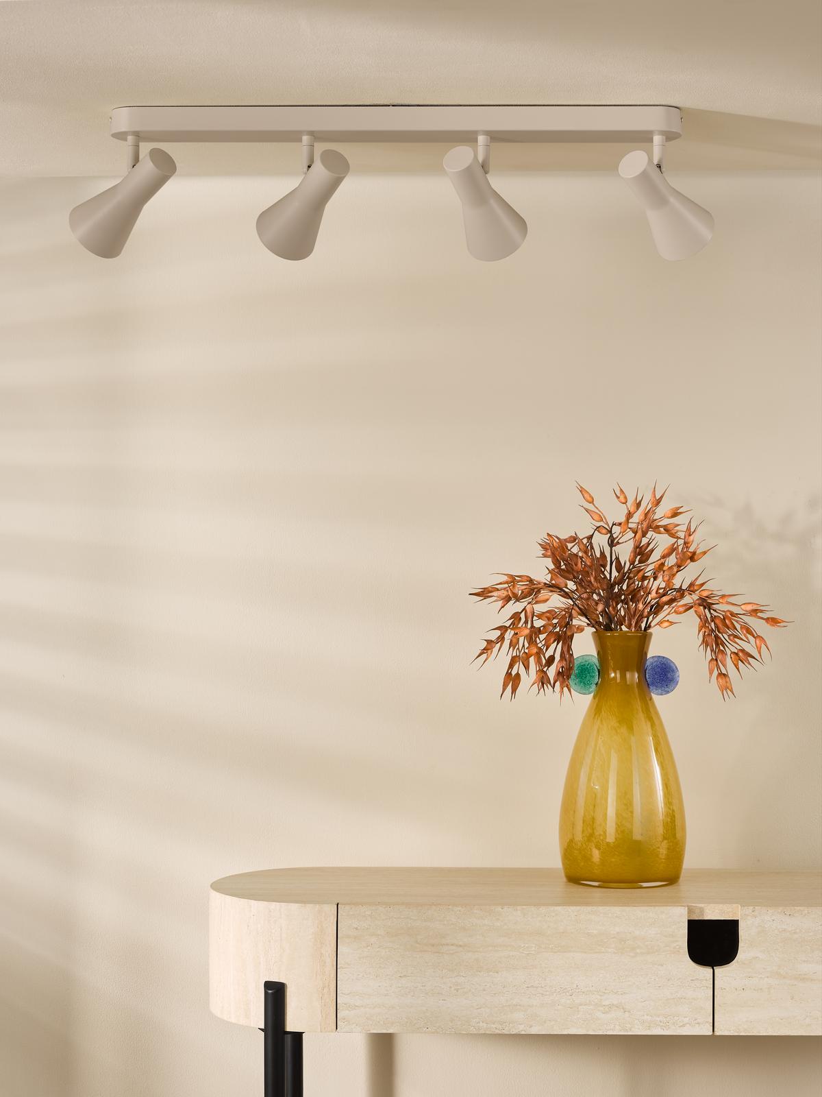 ARN8429 Arnel 4 Light Bar Spotlight Satin Taupe