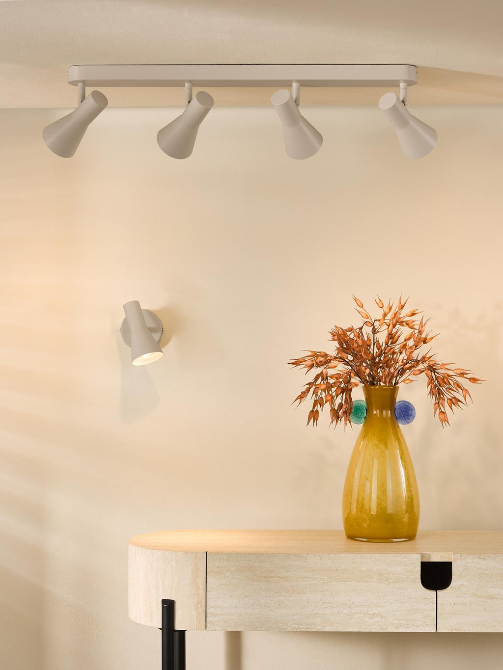 ARN8429 Arnel 4 Light Bar Spotlight Satin Taupe