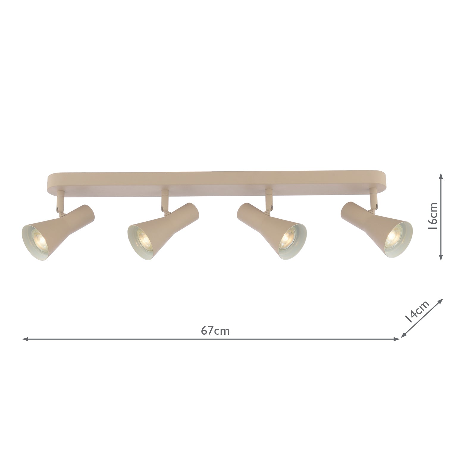ARN8429 Arnel 4 Light Bar Spotlight Satin Taupe