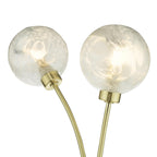 AVA0941 Avari 2 Light Wall Light Satin Brass and White Frosted Glass