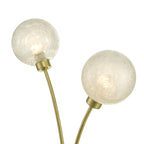 AVA4241 Avari 2 Light Table Lamp Satin Brass and White Frosted Glass