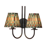 BEC0922-IKA2625 Becca 2 Light Wall Light Matt Black With Shade